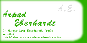 arpad eberhardt business card