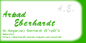 arpad eberhardt business card
